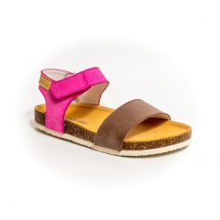 barna és pink színű egy tépőzáras szandál